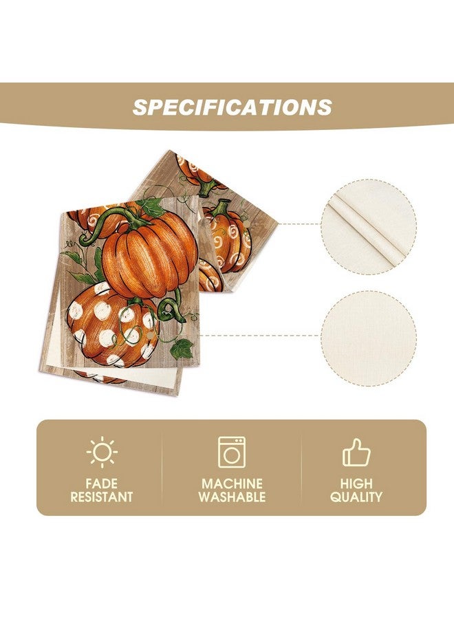 Artoid Mode Polka Dot Pumpkins Vine Fall Table Runner, Seasonal Autumn Thanksgiving Kitchen Dining Table Decoration for Home Party Decor 13x72 Inch - Image 5