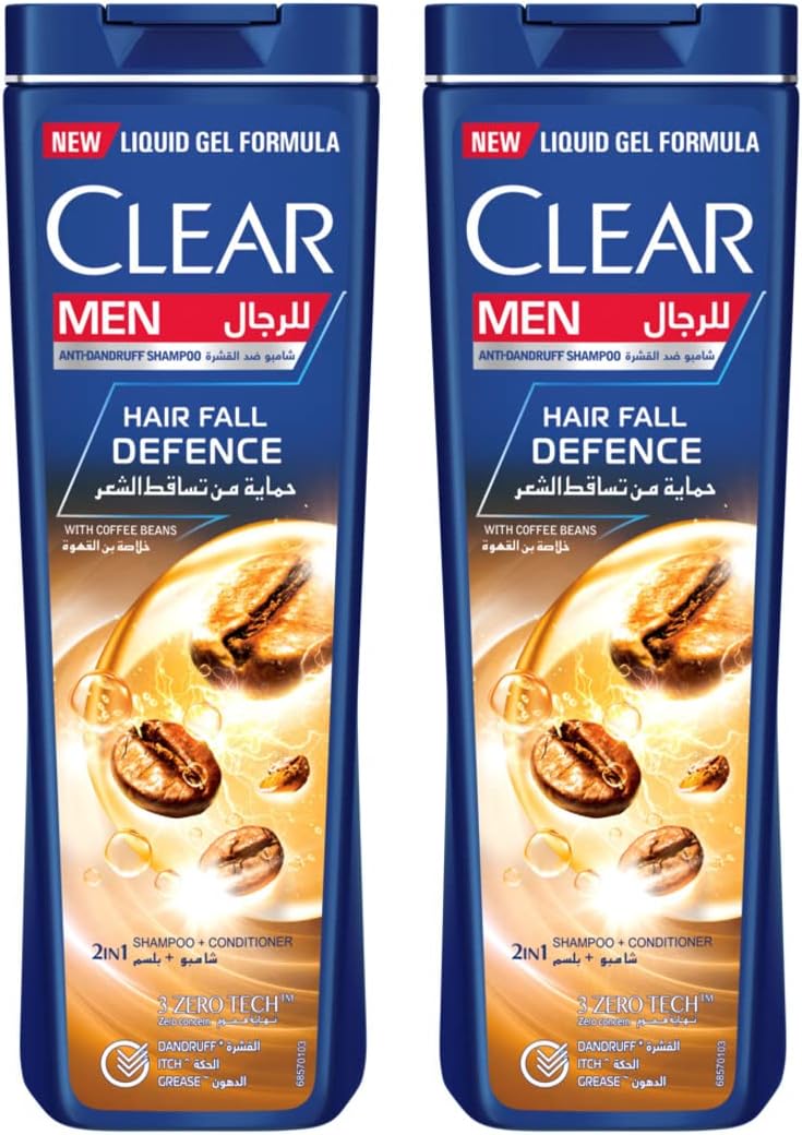 Clear Men Anti-Dandruff Shampoo Hairfall Defence - Pack of 2 - Image 1