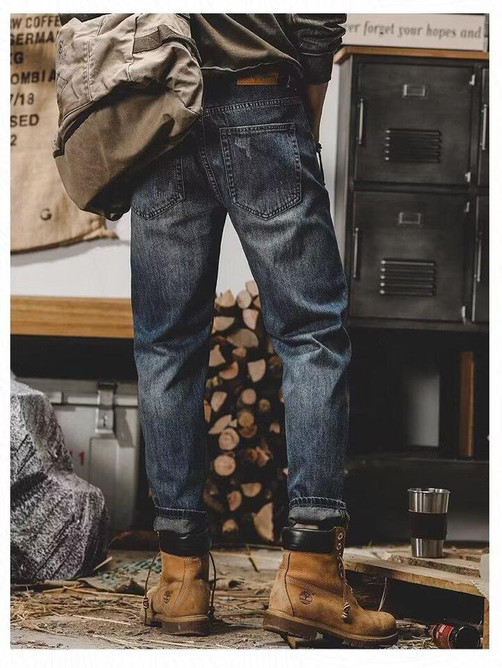 Unisex Classic Denim Jeans Loose Fit Daily Outdoor Wear - Image 4