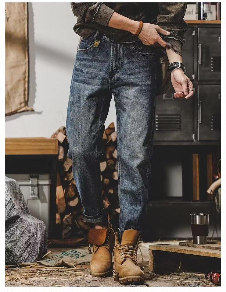Unisex Classic Denim Jeans Loose Fit Daily Outdoor Wear - Image 2