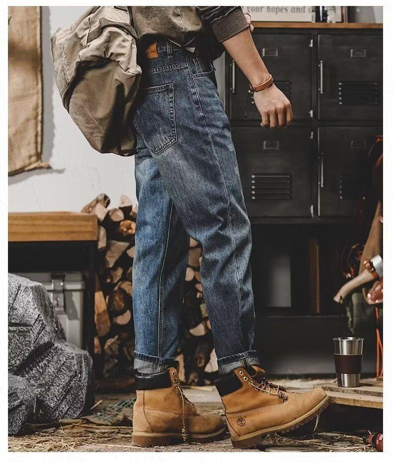 Unisex Classic Denim Jeans Loose Fit Daily Outdoor Wear - Image 3