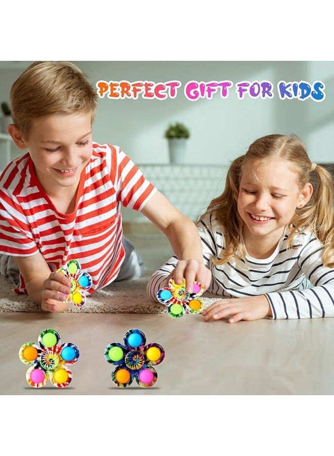 GIGILLI مجموعة جيجيلي من سبينرز فidget 2 حزمة، ألعاب فidget حسية للأطفال من 8-12 4-8 بالجملة، ألعاب فidget لاضطراب فرط الحركة وتشتت الانتباه والتوحد للأطفال من 1-3 أولاد وبنات، تخفيف التوتر والقلق جوائز الصف، ألعاب للأطفال حديثي الولادة هدايا عيد الميلاد - Image 5