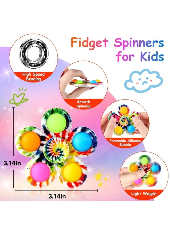 GIGILLI مجموعة جيجيلي من سبينرز فidget 2 حزمة، ألعاب فidget حسية للأطفال من 8-12 4-8 بالجملة، ألعاب فidget لاضطراب فرط الحركة وتشتت الانتباه والتوحد للأطفال من 1-3 أولاد وبنات، تخفيف التوتر والقلق جوائز الصف، ألعاب للأطفال حديثي الولادة هدايا عيد الميلاد - Image 3