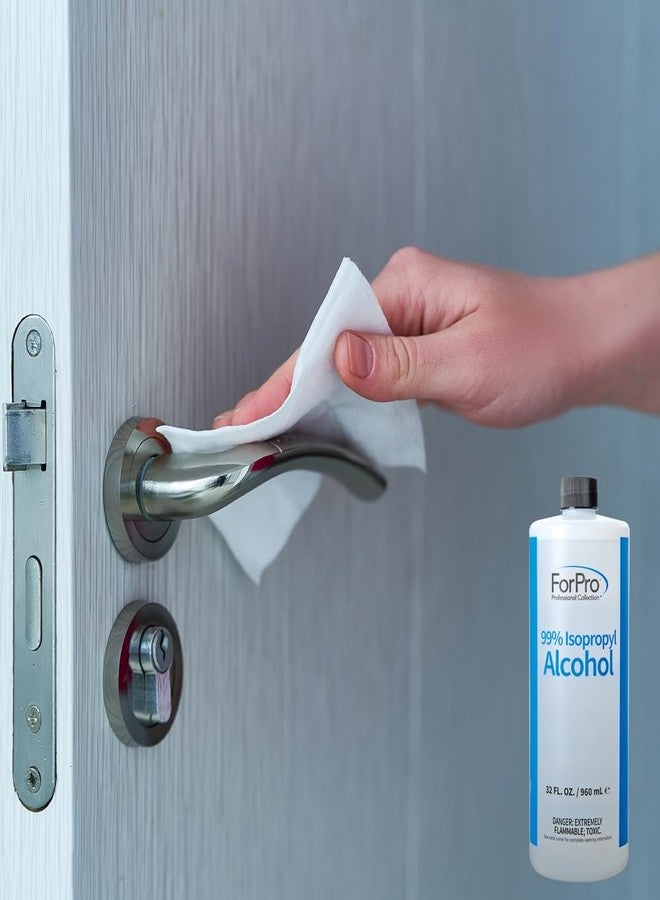 ForPro Professional Collection مجموعة فور برو الاحترافية 99% كحول إيزوبروبيل (IPA)، كحول مركز نقي وغير ملوث، 32 أونصة سائلة (960 مل) - Image 4