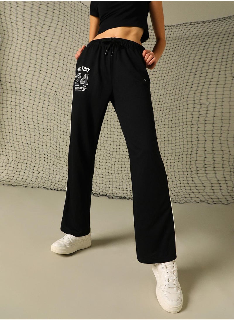 Hubberholme Women's Black 100% Polyester Printed Full Length Casual Regular Fit Trouser  - Image 5