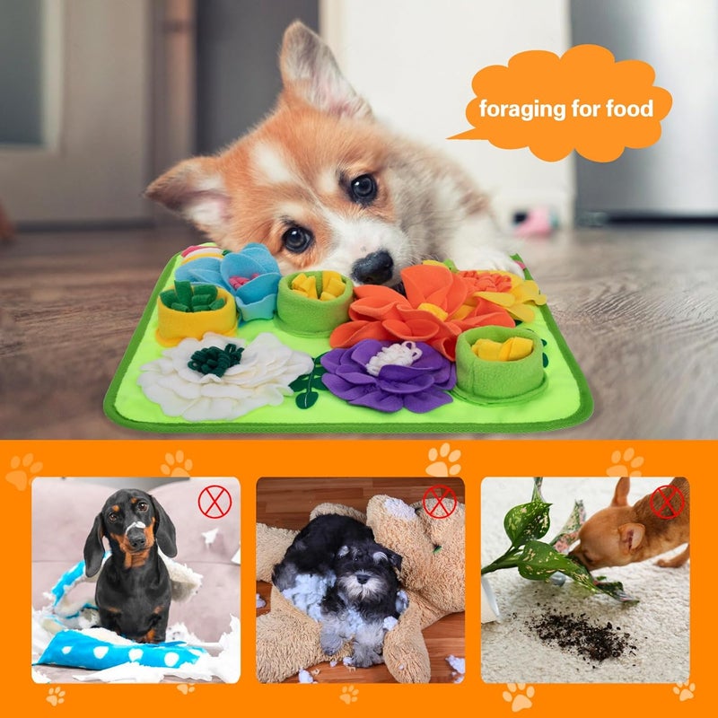 Oliumt Snuffle Mat for Dogs, Sniff Mat Slow Feeding Mat for Small Pets Cats, Rabbits - Help Stress Relief and Training - Stimulate Your Pet's Foraging Skills! (Bright Green) - Image 3