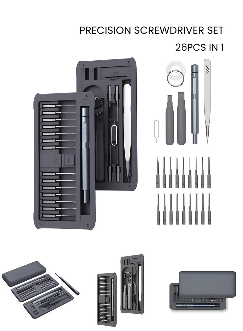 JIMIHOME 26-Piece Screwdriver Set - Mini Precision Repair Kit for DIY, PC, Phone, Electronics, Watch, Bike, Home, Machine, Door, Window | Portable, Compact, Lightweight  - Image 1