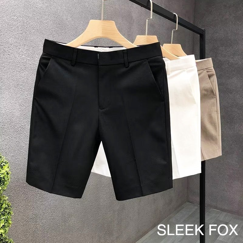 2025 Summer Plus Size Thin Business Suit Shorts Men'S Loose Straight Men'S Breathable Thin Casual Pants - Image 2