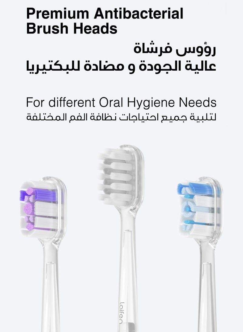 لايفن ويف فرشاة أسنان كهربائية سونيك  للبالغين - الأكثر مبيعًا عالميًا، العلامة التجارية الأولى للعناية بالفم عالميًا - فرشاة أسنان ذكية مع تحكم بالتطبيق، تنظيف بالاهتزاز والتذبذب، 3 رؤوس فرشاة، مقاومة للماء IPX7، شحن مغناطيسي للسفر  و الاستخدام اليومي، ABS كريمي - Image 3