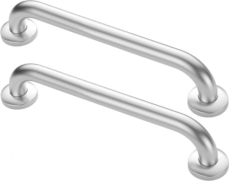 Supwish Shower Grab Bars Brushed Nickel, Stainless Steel Handicap Shower Handle Safety Bars Wall Mounted for Elderly Pregnant Children (2 Pack(Len 40cm, Tube 3.2cm); Brushed Nickel) - Image 1