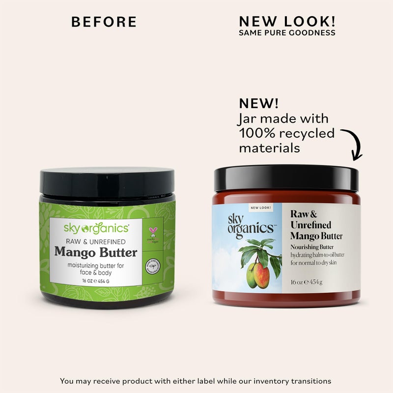 Sky Organics Sky Organics - Mango Butter, 16 oz - Raw & Undefined - Hydrating Balm-to-Oil Butter - Non Greasy - Fatty Acids, Antioxidants & Vitamins - Natural, Vegan, Cruelty & Soy Free - Skin Care & Self Care - Image 2