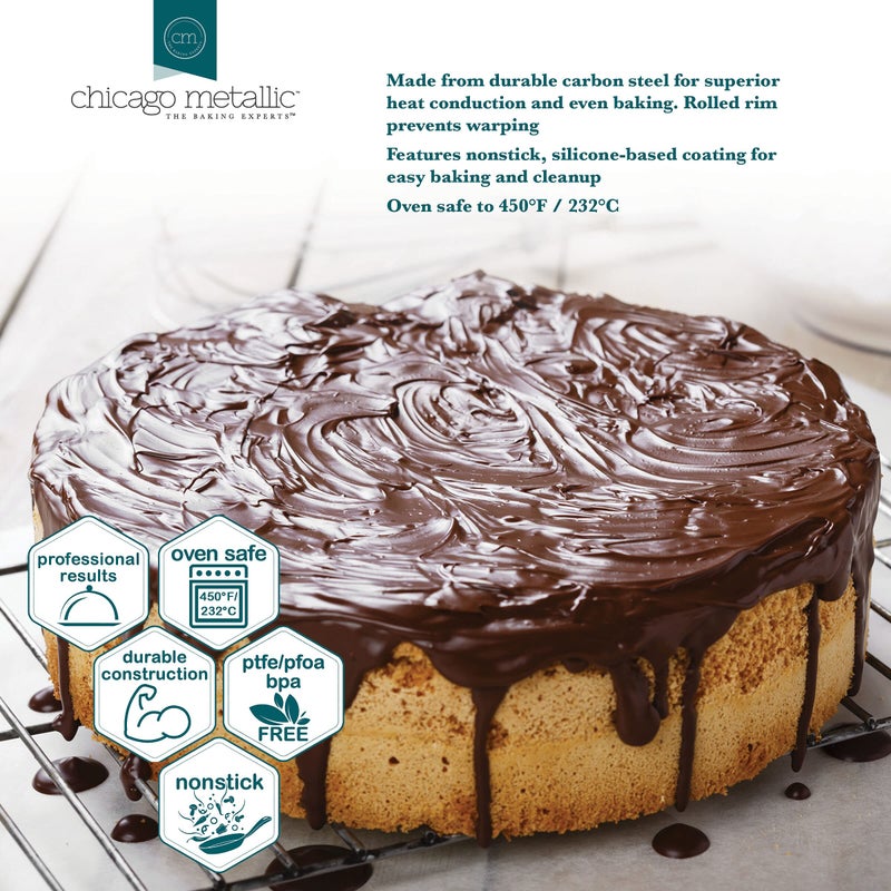 Chicago Metallic Professional Non-Stick Round Cake Pan, 9-Inch - Image 4