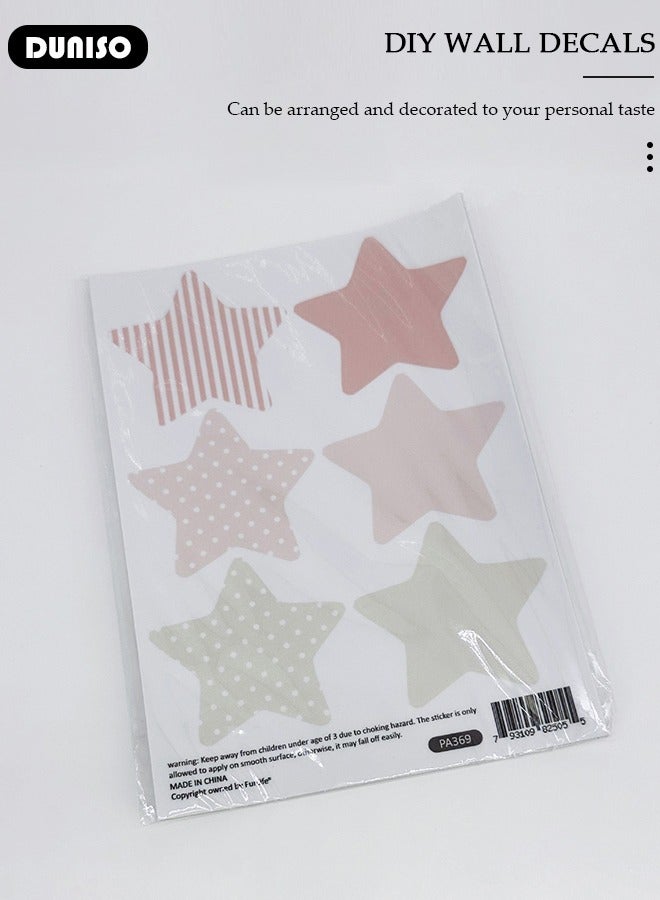 DUNISO Star Pattern Wall Decal for Kids, PVC Waterproof Decals, Wall Stickers for Kids Room, DIY Art Decal for Children Baby Kids Boy Girl Bedroom Decoration  - Image 3