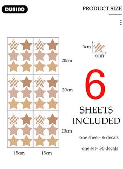DUNISO Star Pattern Wall Decal for Kids, PVC Waterproof Decals, Wall Stickers for Kids Room, DIY Art Decal for Children Baby Kids Boy Girl Bedroom Decoration  - Image 4