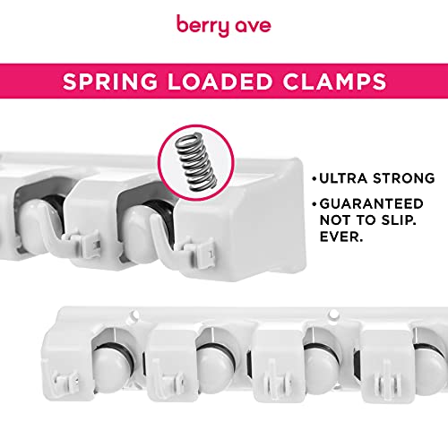 Berry Ave EXTRA GRIP Mop & Broom Holder Wall Mount - Wall Hanging Garden Tool & Utility Closet Organizer, Mop & Broom Hook, Broom Hanger Wall Mount, Mop Broom Organizer, Wall Mounted Broom Rack Mop Storage - Image 4