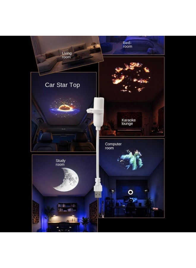 جهاز عرض مجرة ​​2 في 1، مصباح ليلي، شريط إضاءة نجوم USB مع 15 نمطًا - Image 3