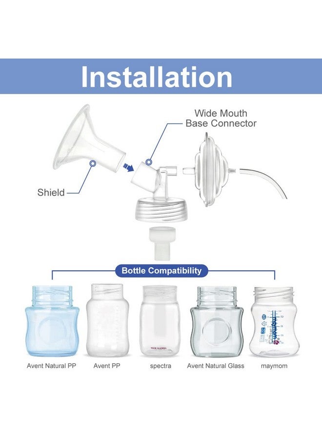 Maymom Breastpump Parts Compatible with Spectra S2 Spectra S1, Including Flanges (28mm) Valves Tubes Bottles Backflow Protectors, Not Original Spectra S2 Accessories (28mm.) - Image 2