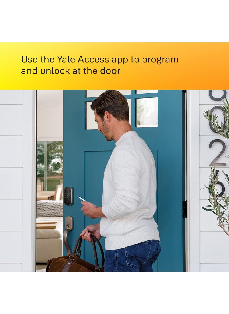 Yale Yale Assure Lock 2 Keypad with Bluetooth and Ridgefield Handle in Black Suede  - Image 5