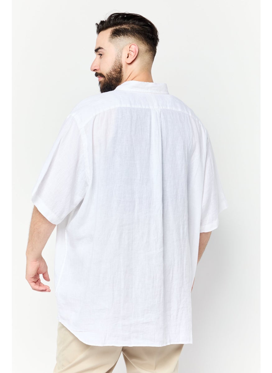 Harmont & Blaine - Men Regular Fit Textured Long Sleeves Casual Shirt, White - Image 1