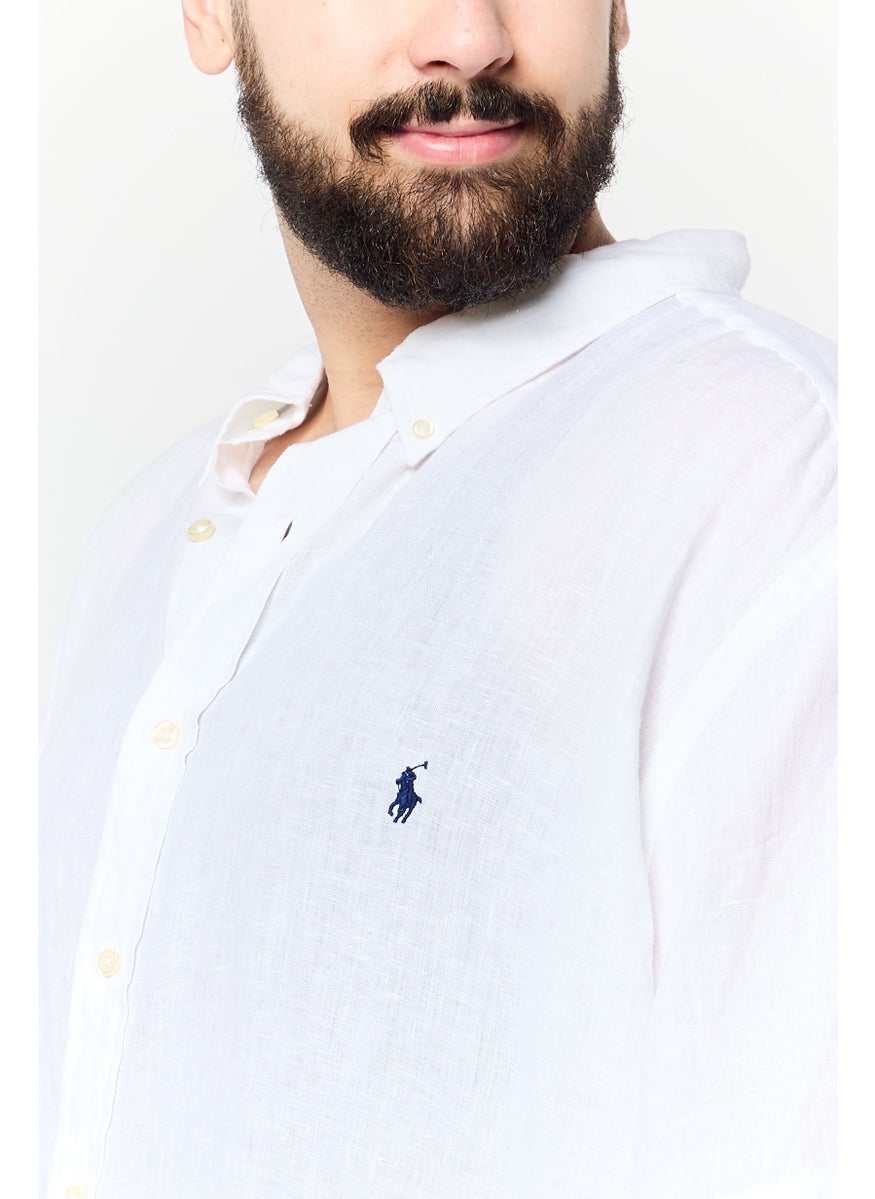 Harmont & Blaine - Men Regular Fit Textured Long Sleeves Casual Shirt, White - Image 1