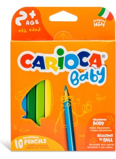 carioca Jumbo Triangle Baby Dry Crayons 10 Pcs  - Image 1