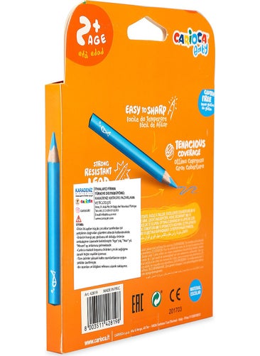 carioca Jumbo Triangle Baby Dry Crayons 10 Pcs  - Image 2
