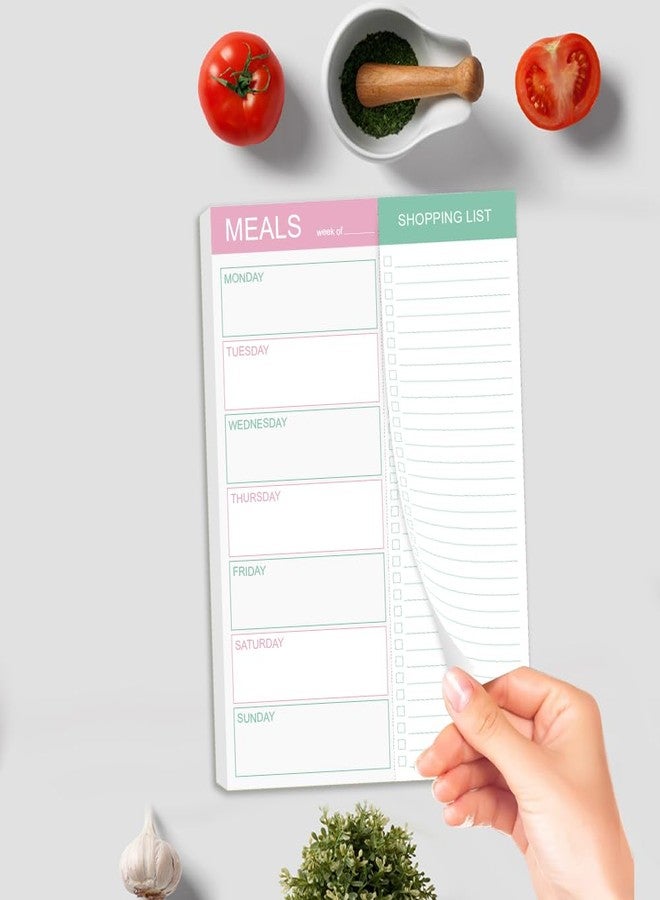 Getvow Magnetic Meal Planning Pad for Fridge - 10" x 7" Meal Planning Pad with Tear Off Shopping List. 52 Weeks Undated for Meal Planner and Grocery List with Magnet - Image 4