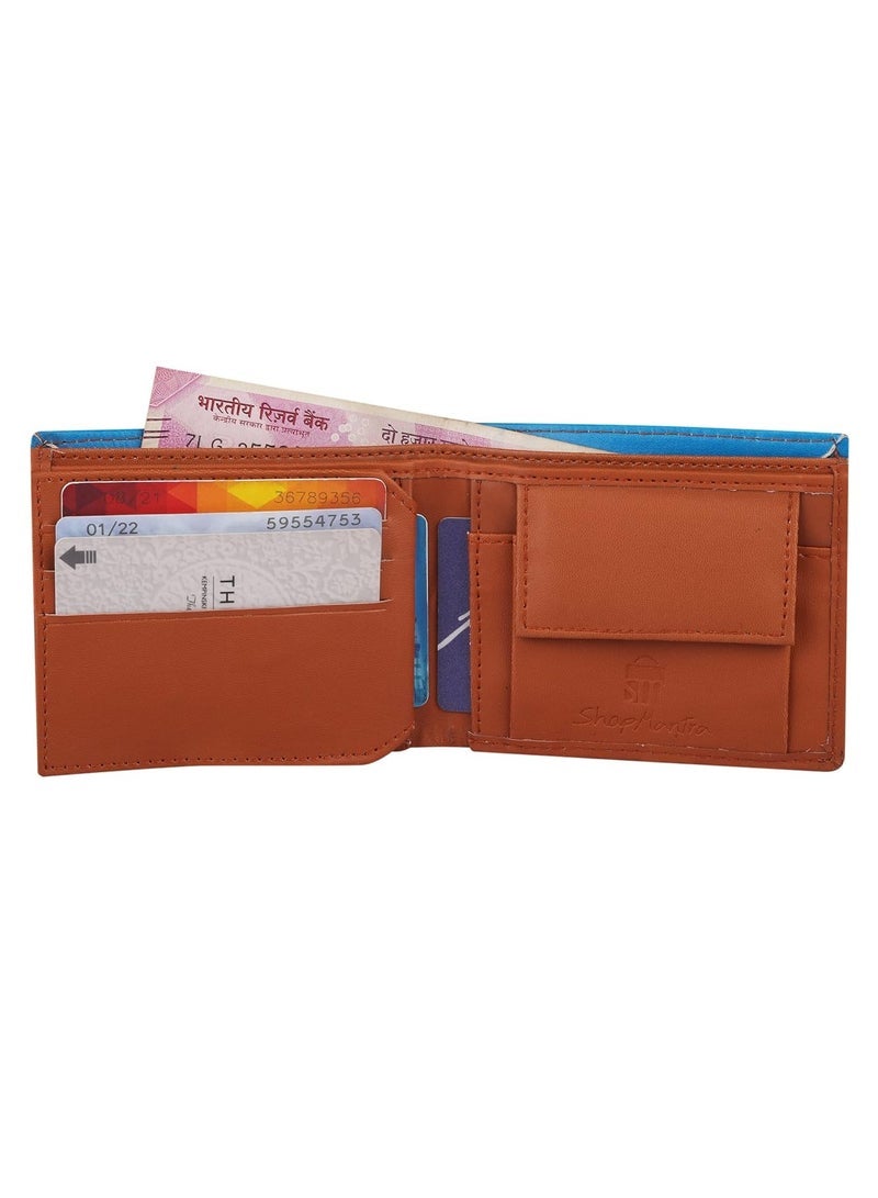 مملكة الإكسسوارات كريستيانو رونالدو CR7 محفظة جلد PU مطبوعة للرجال / الأولاد (بيج) - Image 4