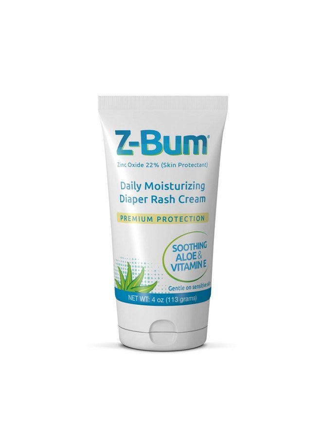 Z-Bum Daily Moisturizing Diaper Rash Cream - Baby Diaper Rash, Chafing, Adult Incontinence Irritation - With Aloe, Vitamin E, Zinc Oxide - Image 1