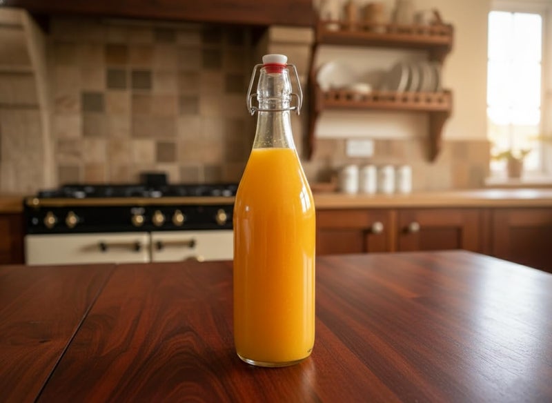 Vency Fliptop Glass glass bottle 1 litre for Fridge, Transparent, Leakproof Flip Cap, Airtight Seal, for Milk, Juice, Cold Beverages, Durable, Scratch-Proof, Freezer Safe (Rocco) - Image 3