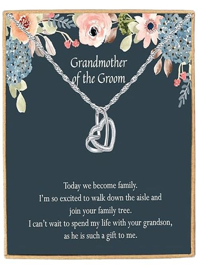 Mugart Grandmother of the Groom Gift from Bride, Wedding Day Necklace with Heart Pendant Sentimental Card Jewelry for Future Grandmother-in-Law, Joining the Family Gifts - Image 1