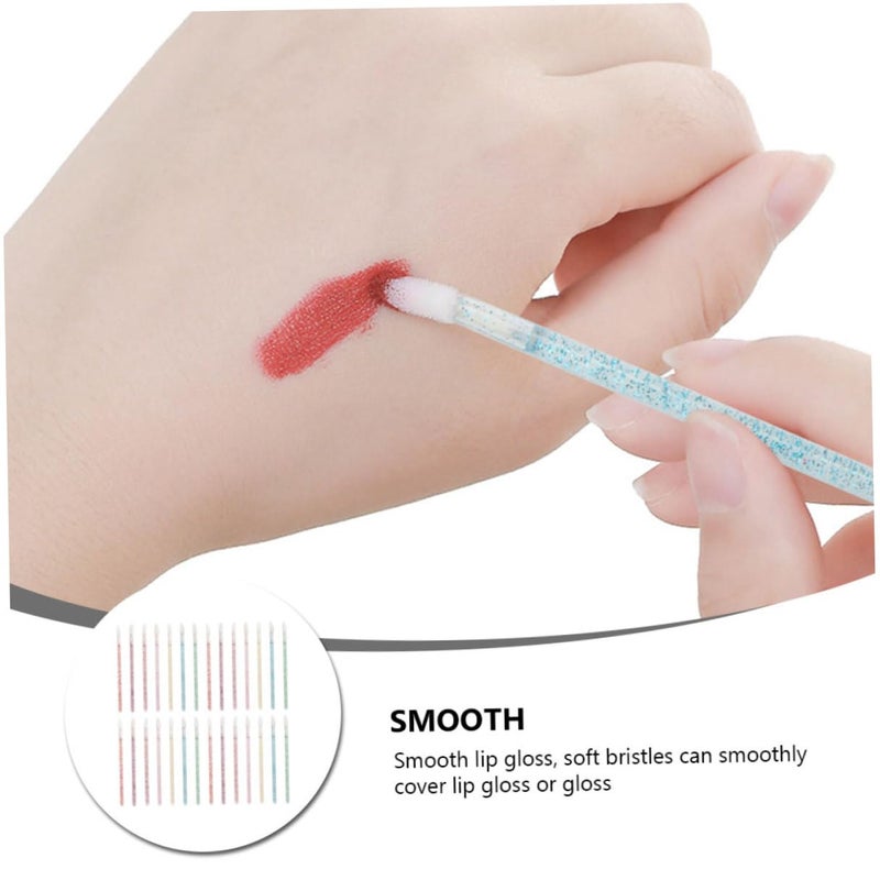 VICASKY 350pcs Disposable Lip Gloss Applicator Brushes Crystal Handle Portable Lipstick Makeup Tools for Professional Beauty and Travel Use Random Style - Image 3