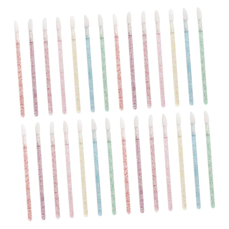 VICASKY 350pcs Disposable Lip Gloss Applicator Brushes Crystal Handle Portable Lipstick Makeup Tools for Professional Beauty and Travel Use Random Style - Image 1