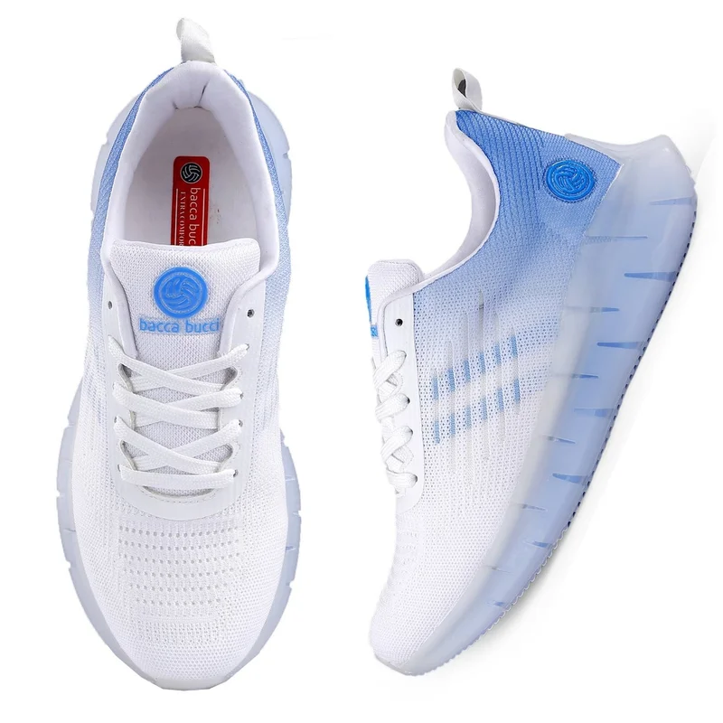 Bacca Bucci Blue and White Champion Lightweight Shoes for Energetic Run for Men | Best Price UAE