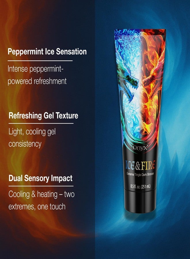 Onyx Ice & Fire Extreme Tingle Dark Bronzer | Tanning Bed Lotion | Hot & Fierce Fantasy Dragons Inspired Tan | Frostburn Bronzing Journey to Deep Color | Draconic Heat Ritual | Arctic Glow Enhancer - Image 4