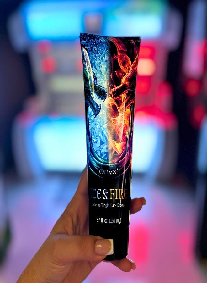 Onyx Ice & Fire Extreme Tingle Dark Bronzer | Tanning Bed Lotion | Hot & Fierce Fantasy Dragons Inspired Tan | Frostburn Bronzing Journey to Deep Color | Draconic Heat Ritual | Arctic Glow Enhancer - Image 3