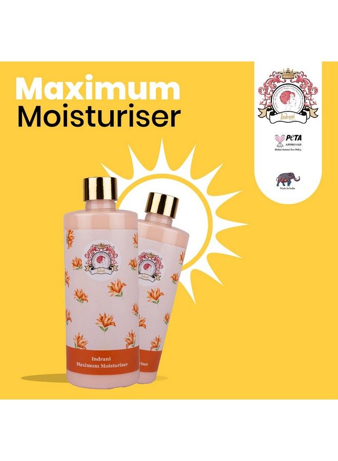 Indrani Cosmetics Indrani Maximum Moisturiser For Women Make Skin Glow And Smoothness 500 Ml - Image 3