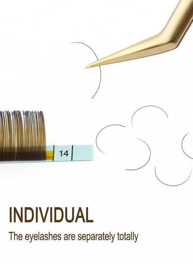 NAGARAKU Natural Brown Color Eyelash Extensions 0.10mm B curl 7-15mm Mix Tray Individual Lashes Classic Faux Mink Volume 20 rows Soft Eyelash Supplies - Image 4