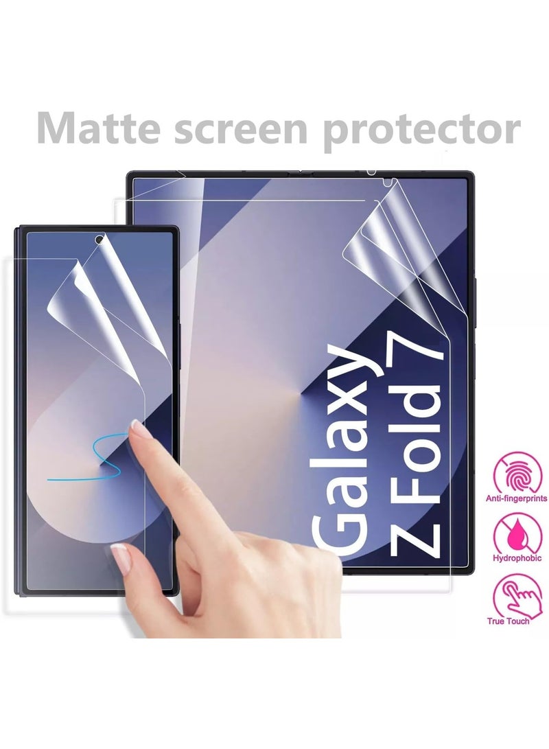 Muzz MATTE Screen Protector for Samsung Galaxy Z Fold 7, Front and Inside Display, Matte Hydrogel Film, Anti-scratch (2 PACK) (Matte Finish) - Image 1