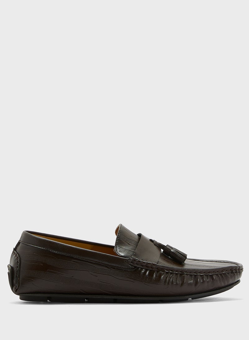 Robert Wood Tassel Detail Textuted Casual Loafers  - Image 1
