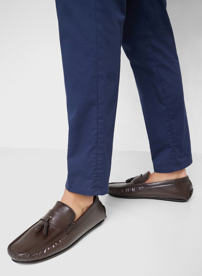 Robert Wood Tassel Detail Textuted Casual Loafers  - Image 5