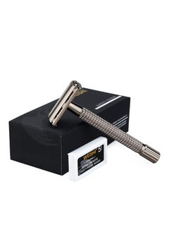 WeiShi WEISHI Safety Razor Double Edge Nostalgic Long Handle Butterfly Open Razor  - Image 1