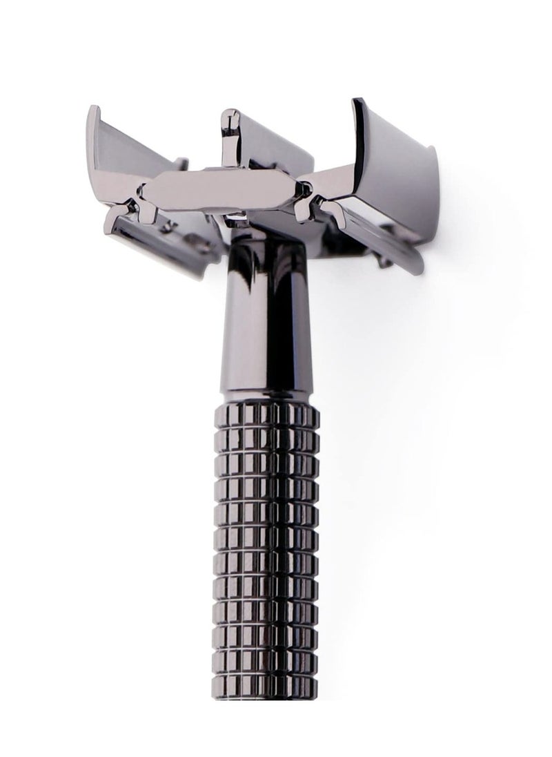 WEISHI Safety Razor Double Edge Nostalgic Long Handle Butterfly Open Razor