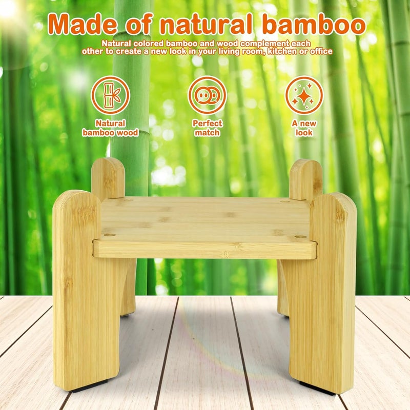 DD&HAPP Drink Dispenser,Water Dispenser And Beverage Dispenser Stand(Natural Bamboo).Fit Inch Glass Drink Dispenser,Glass Water Pitcher.Ideal for Home, Parties, and Catering Events. - Image 5