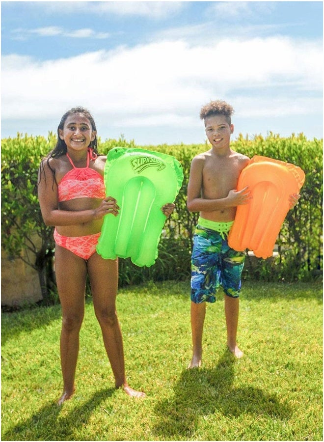 Slide Water Slides for Kids Adults Lane Slip Splash  Backyards Waterslide with 2 Boogie Boards 15.7FT Sliding Racing Lanes Sprinklers Durable PVC Construction  - Image 3