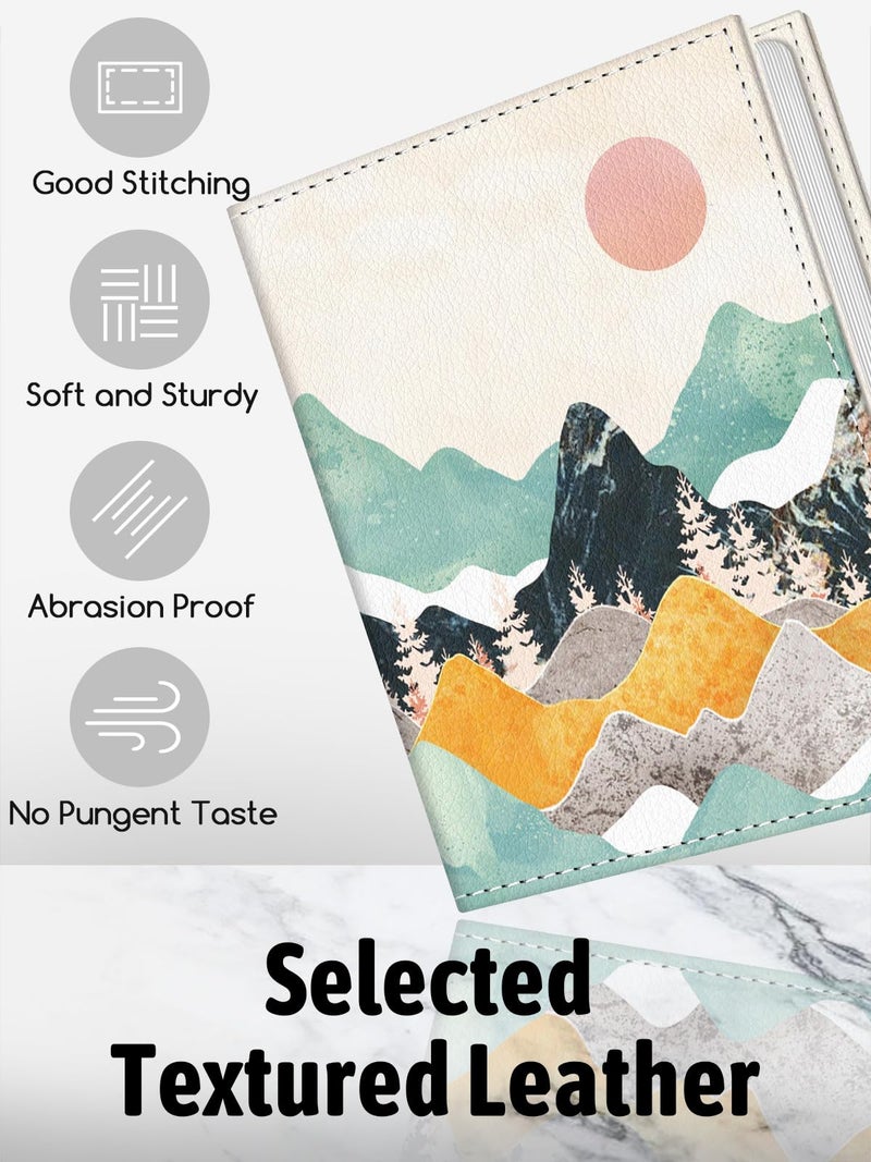Lebrocoli Photo Album 4x6, 56 Pockets Small Picture Book Aesthetic Mountain Sunset, Personalized Large Capacity Mini PU Leather Picture Album Gift for Family Graduation Wedding Travel - Image 3