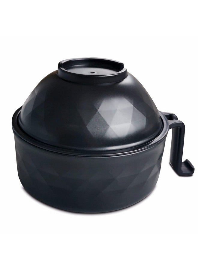 Layron Ramen Cooker Ramen Bowl Set with Chopsticks 33oz Microwave Noodle Bowl College Dorm Room Essentials for Girls for Boys Apartment Essentials-Black - Image 2
