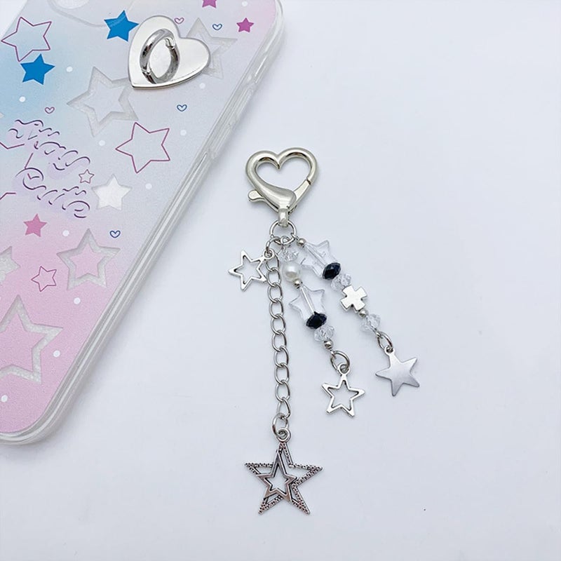 cioatu Cute Keychain Aesthetic Y2K Keychain Accessories Heart Butterfly Strawberry Bear Key Chain for Keys Bags Women Gifts - Image 5