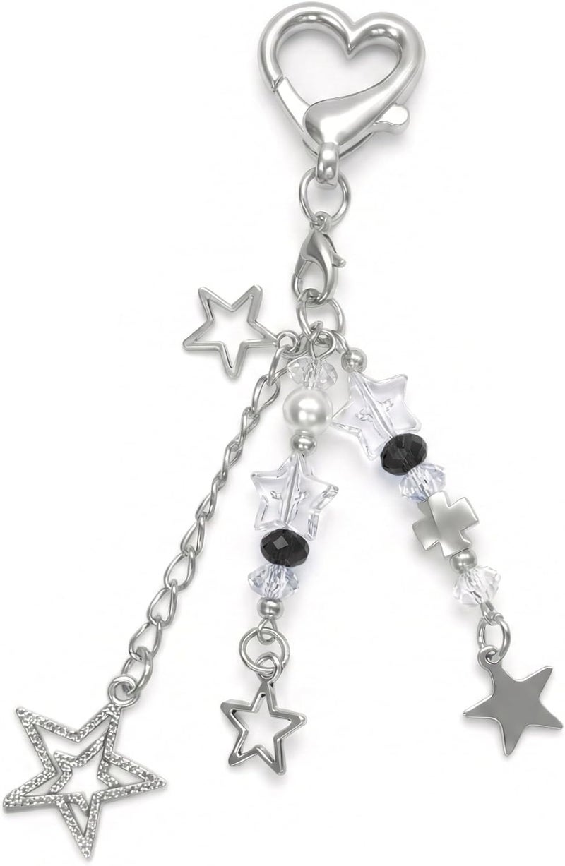cioatu Cute Keychain Aesthetic Y2K Keychain Accessories Heart Butterfly Strawberry Bear Key Chain for Keys Bags Women Gifts - Image 1
