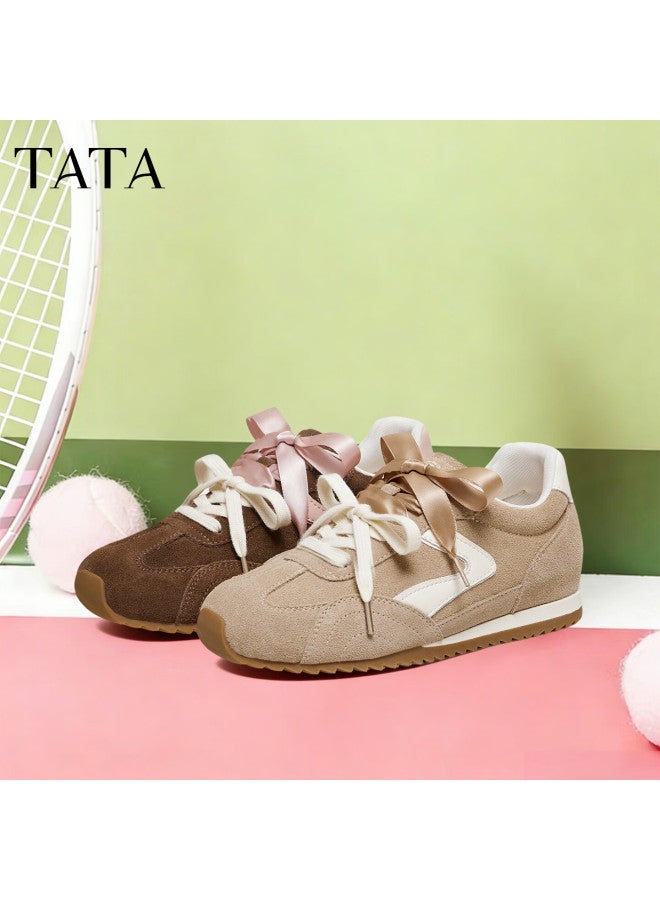 Tata Spring Mall Style Women's Casual Sports Shoes Almond White Size 37 - Image 1